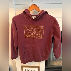 Vans Men's burgundy/maroon with gold embroidery - size large EUC great fade